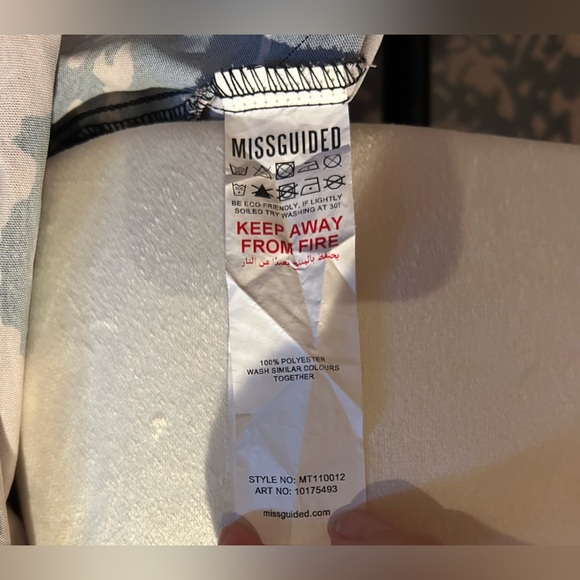 MISSGUIDED Maternity Pink Black Floral Lace Print Longsleeve Wrap Dress 6 - Picture 9 of 11